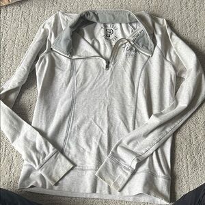 Victoria's Secret Light Gray Half-Zip Pullover